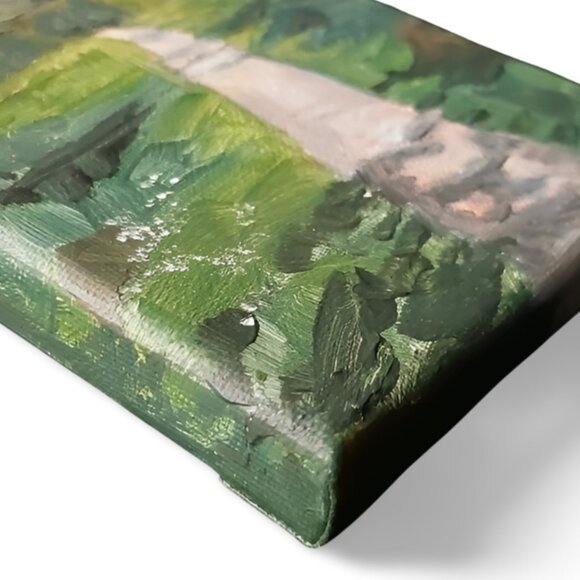 Mountain spring, Original Landscape Painting, 5x7 Mini Art - Picture 8 of 14